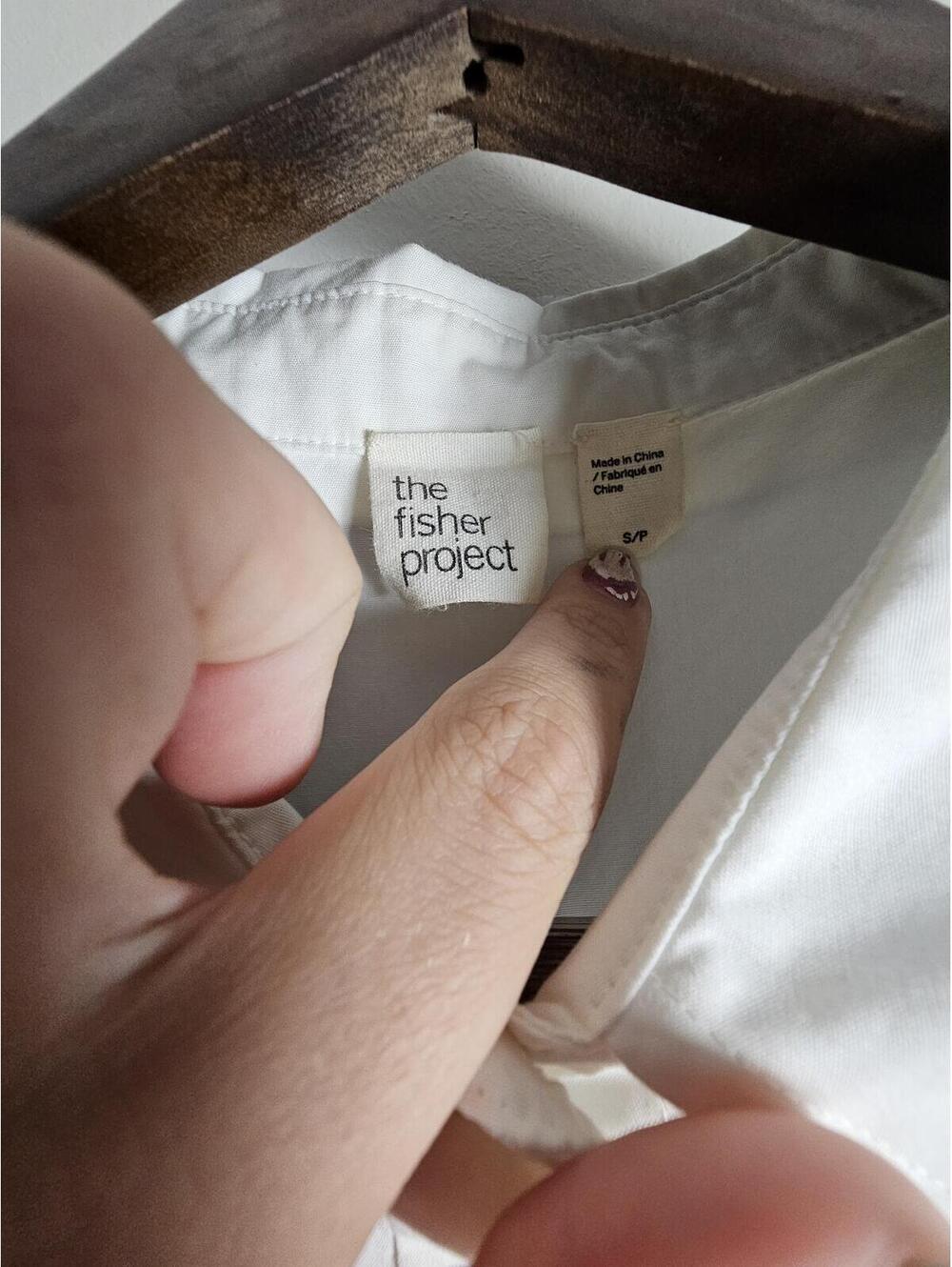 The Fisher Project Dress White Women Size S/P Organic Cotton
